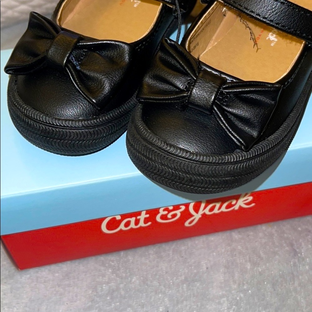 Baby girl black flats shoes